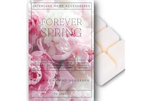 Interluxe Duftmelt Wachsmelt Forever Spring angenehm duftend Waxmelt 100% pflanzlich Duftwachswürfel für Duftlampe Wachs mit Duftöl Indoor Melts Duftwachs für Aromalampe