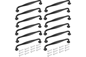 DOES NOT APPLY 12 Pièces Poignées de Cuisine 128 mm, Poignées de Meubles Boires, Poignées de Porte de Placard, Boutons Poignées Armoire, Poignées en Alliage Aluminium avec Vis, Poignées de Meubles de Cuisine