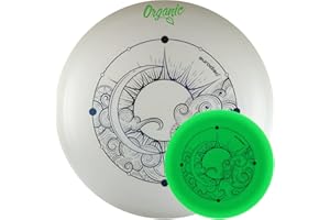 eurodisc SuperGlow Night Glow Frisbee Organic Ultimate Disc Moon Moon - 175 g, fosforescente al buio