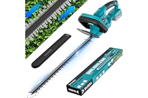 ANZTEK Tagliasiepi per batteria Makita 18V (SENZA batteria), tagliasiepi elettrico a batteria con motore brushless da 1600 giri/min, lama a doppia azione da 22'' con capacità di taglio di 3/5''