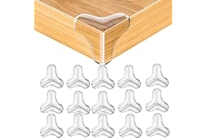 ZADEICK Pack of 16 T-tape corner protectors, baby edge protection, clear corner protection, silicone edge protection, self-adhesive, transparent, table edge protection for various furniture, baby safety