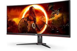 AOC G2 CU34G2XE/BK LED display 86,4 cm (34") 3440 x 1440 pixels Wide Quad HD LCD Noir, Rouge