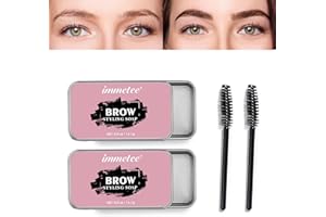 immetee Gel Fijador de Cejas Transparente,Gel Para Cejas Tame,Cejas Maquillaje,Impermeable de Larga Duración,Brow Gel Clear,Eyebrow Soap Gel.0.5oz/14.1g (2PCS)