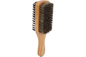 HURRISE Double Sided Beard Brush, Imitation Bristles Brush with Rubber Wood Handle Eradicate Beard Itch Soften Hair Promote Stronger, Faster Growth for Men