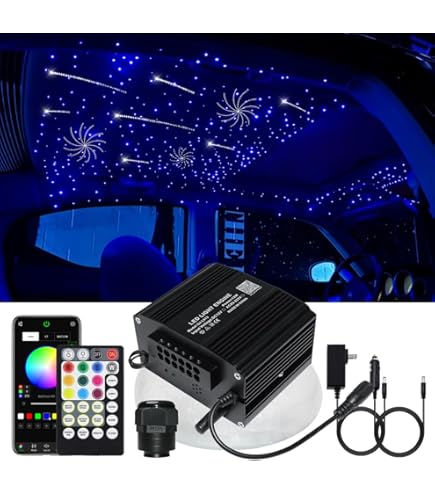 Starlight Headliner Kit, 550 Pcs 0.03 In 9.8 Ft, 16W Twinkle