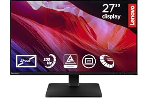 ‎LENOVO Lenovo L27qe | 27" QHD WLED Monitor | 2560x1440 | 16:9 | 100 Hz | 4ms Reaktionszeit | IPS-Panel | HDMI | DisplayPort | TÜV Eye Comfort Schutz| Entspiegelt | Raven schwarz | 4.5 kg