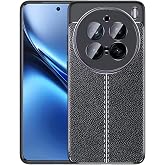 Microcase Vivo X200 Pro ile Uyumlu Leather Serisi Deri Efekt Silikon Kılıf - Siyah Al3337