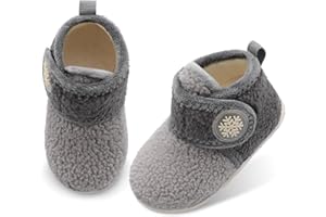 JOINFREE Girls Boys Furry House Shoes Indoor Home Booties for Little Kids Cozy Slippers