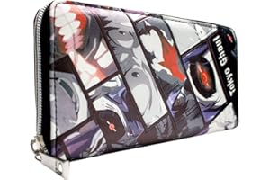 Tokyo Ghoul Ken Kaneki Collage Porte-Monnaie Poche à Pièces et Cartes, Noir