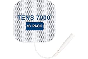 TENS 7000 Official TENS Unit Replacement Pads, 16 Count - Premium Quality OTC TENS Unit Pads, 2" X 2" - Compatible with Most TENS Machines, Replacement Electrodes Value Pack