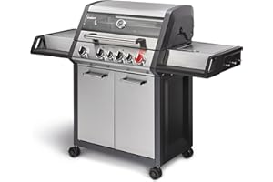 Enders® Gasgrill MONROE PRO 3 SIK TURBO, 3-Edelstahlbrenner, Seitenkocher, Infrarot-Backburner, PanoVision Sicht, HEAT RANGE™-Brenner, SWITCH GRID™, 800 °C TURBO ZONE™, SIMPLE CLEAN™ #8376