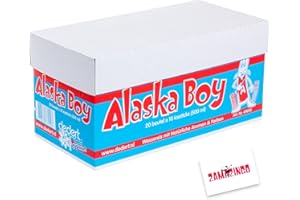 Alaska Boy Wassereis | VEGAN | 10 x 50ml (20er Karton Pack) | Stangeneis für den Sommer, Eis zum Lutschen & genießen + Zama4Zingo Karte