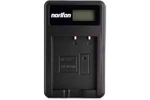 Norifon NP-130 LCD USB Chargeur pour Casio Exilim EX-H30, EX-H35, EX-ZR100, EX-ZR1000, EX-ZR1100, EX-ZR1200, EX-ZR200, EX-ZR300, EX-ZR310, EX-ZR320, EX-ZR400, EX-ZR700, EX-ZR800 Caméra et Plus