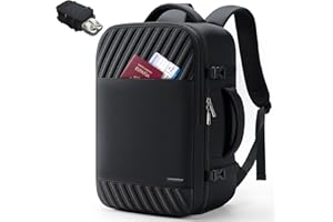 Lekespring Zaino Ryanair 40x20x25 Zaino da Viaggio Aereo Bagaglio a Mano, Zaini Porta PC Uomo Donna con Scomparto Scarpe, Borsa da Cabina per Easyjet Vueling Wizz Air, Lavoro Scuola Trekking, Nero