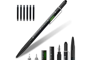 hongred Gifts for Men - Stocking Fillers for Mens Gifts for Christmas Gifts for Dad Multi Tool Pen Secret Santa Gifts for Men 7 In 1 Fountain Pen Birthday Gifts for Him Funny Gifts for Men, Women