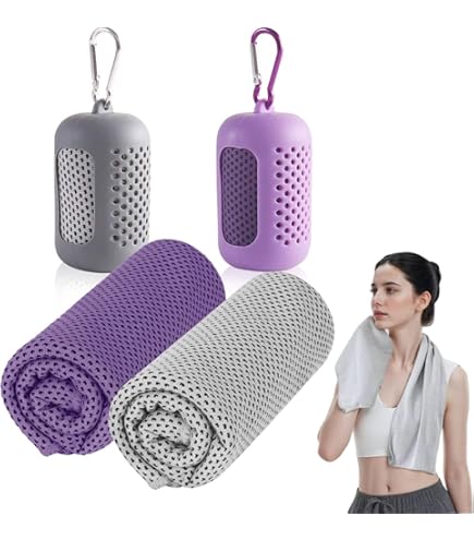 Cooling Towels 2-Pack Lavender - Instant Cooling Neck Towels For Sports, Gym & Outdoor