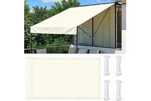 DGSFES Toldo Vela de Sombra Rectangular 1.5mx2.5m Impermeable, Protección UV 95%,180GSM Tela Oxford para Terraza, Jardín, Patio y Balcón, con Ojales y Cuerdas de Fijación