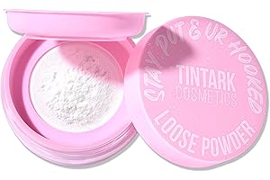 TINTARK Stay Put & Ur Hooked Cipria in polvere traslucida, Setting Powder, Vegan Talc Free Makeup Palette, Matte Finishing Powder, Smooths, Long Lasting, Lightweight, 0.49 OZ (01)