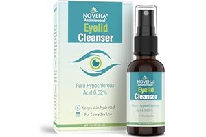 NOVEHA Eyelid & Lash Cleanser Spray – Gentle Hypochlorous Acid-Based Formula (0.02%) – Hydrating Daily Refresh for Lids and Eyelashes – 30ml
