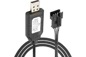 JINSIHU Universal USB Ladekabel Mit SM-4P Stecker für 2S 7,4V LiPo Akku - RC Ladegerät Kompatibel Mit Auto, Boot, Flugzeug und Andere Ferngesteuerte Spielzeuge