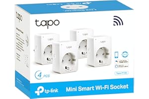 TP-Link Tapo P100 (4-Pack) - Mini Enchufe Inteligente Wi-Fi, óptimo para programar el encendido/apagado y ahorrar energía, no