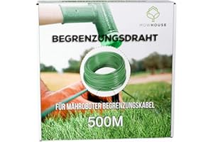 MOWHOUSE Cable Delimitador de Cortacésped Robot - Perimetral Universal - Herramientas de Mejora del Jardín - 500 metros, 2,7mm de diámetro