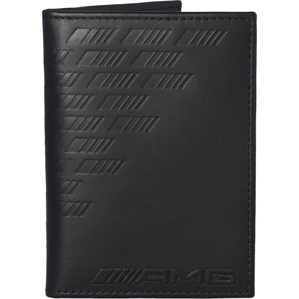 Mercedes-Benz Original Men's Black Nappa Leather Wallet / Passport
