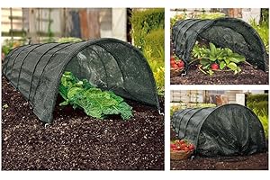 Dokado Pflanztunnel Gewächshaus Treibhaus Garten Beet Folientunnel Netz Vlies oder Folie Frühbeet, Pflanztunnel:Netz 300x45x48
