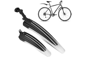 FAVUIT Garde-boue de vélo de 50 à 66 cm - Réglable - Avant et arrière - Pour VTT - Quick Release - Fixation - Garde-boue pour protéger contre les projections d'eau et la saleté - Pour VTT et vélo de ville