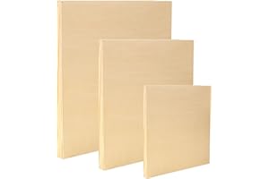 EXERZ Tableros de pintura de madera, 3 unidades (12,7 x 17,78 cm, 22,86 x 30,48 cm, 27,94 x 35,56 cm), paneles de madera de tamaño mixto para pintura acrílica, óleo y medios mixtos, artistas, niños y
