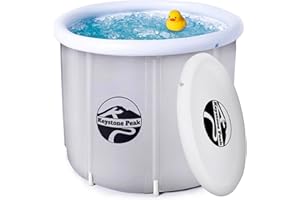 KEYSTONE PEAK Eisbad 408 Liters 85 cm Ø * 72 cm - Ice Bath - Booste Dein Immunsytsem & verbessere die Regeneration + Kaltbadewanne +Tragbares Eisbad für Athleten & Navy Seals + Eiswasserbad + Kaltwassertherapie
