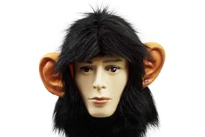 PartyHop Máscara de Mono Para Halloween Desfile de Carnaval Fiesta de Disfraces Máscaras de Cabeza de Animal Medio Chimpancé Gorila