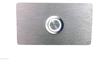 Eurosell Beleuchtete Design V2A Edelstahl Klingelplatte Klingel Platte Schild Türklingel Klingelknopf Klingelschild beleuchtet weiß LED