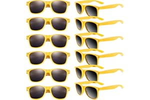 TUPARKA 12er-Pack Sonnenbrillen in Großpackung Schulparty Goody Bag Fillers für Geburtstagsparty Beach Pool Party, Gelb