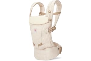 Ergobaby Adapt Marsupio per neonati, 3 posizioni marsupio lino anteriore ergonomico marsupio posteriore per neonati, Natural Linen