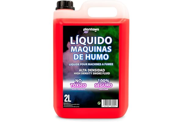 Plantawa Líquido Maquina de Humo Natural 2 litros | Líquido Máquina Humo Alta Densidad y Larga Duración, Seguro para Respiración, Sin Quimicos Peligrosos, Cruelty Free, Discotecas, Fiestas, Eventos