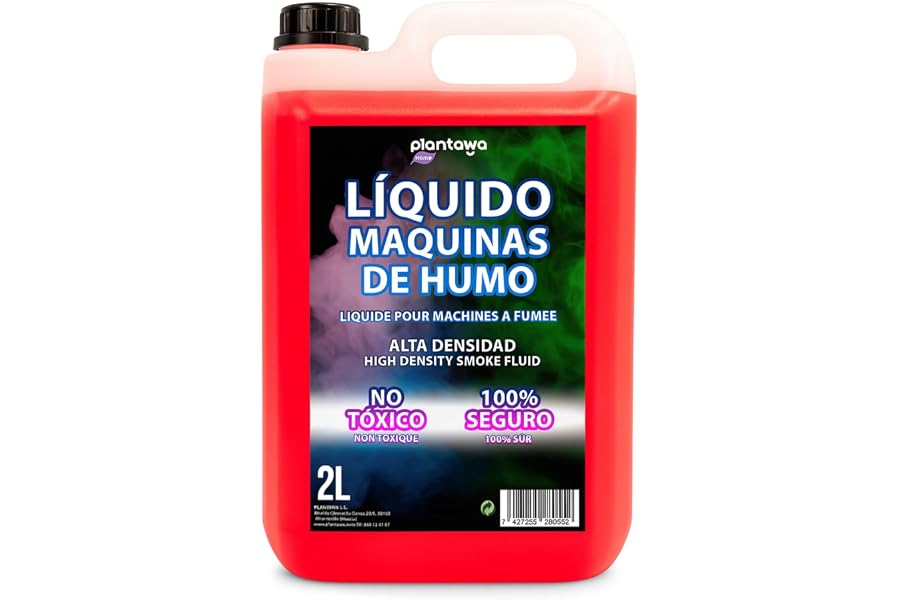 Plantawa Líquido Maquina de Humo Natural 2 litros | Líquido Máquina Humo Alta Densidad y Larga Duración, Seguro para Respirac