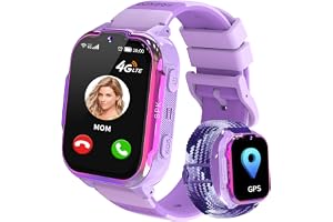 JUBUNRER Smartwatch för Barn Telefon Videosamtal SOS Väckarklocka