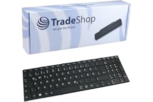 ‎TRADE-SHOP Trade-Shop Orig. Laptop-Tastatur mit Rahmen Notebook Keyboard Ersatz Deutsch QWERTZ für Toshiba Satellite C50D-B-125 Toshiba Satellite Pro R50-B Serie