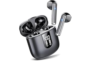 JESEBANG Bluetooth Kopfhörer In Ear, Kopfhörer Kabellos Bluetooth 5.3, Ultraleicht Ohrhörer mit HD Mikrofon, Herausragender Sound Musik Streaming bis zu 30 Stunden, LED-Anzeige, IP7 Wasserdicht, Mystic Schwarz