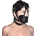Honeylust - Lockable BDSM Muzzle Mouth Gag with Gag-Ball and Collar - Bondage Mouth Gag - lockable Fetish Sex Toy - Mouth Spreader with Collection Tray