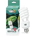 LUCKY HERP Reptile UVA UVB Lamp Bulb, 23W 5.0 UVB Light Reptile Kit, Terrarium & Vivarium UVB Fluorescent Light Bulb for Tortoise, Lizard, Bearded Dragon