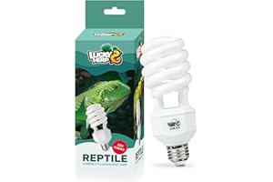 LUCKY HERP Lampe Reptile UVB 5.0 23W, Ampoule UVA UVB 150 Fluorescente Compacte, Lampe Reptile UVB pour Terrarium, Tortue, Dragon Barbu, Lézard, Serpent