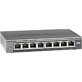 Netgear GS108E Managed Switch 8 Port Gigabit Ethernet LAN Switch Plus (Netzwerk Switch Managed, VLAN, IGMP Snooping, QoS, lüf