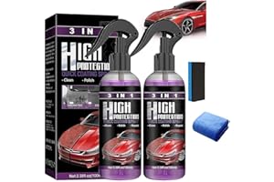 YGYZKJSD 3 in 1 High Protection Quick Car Coating Spray,100ml Car Ceramic Coating Spray,Plastic Parts Refurbish Agent,Quick Coat Car Wax Polish Spray For Cars,Car Ceramic Coating Agent