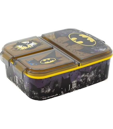 MARVEL Lunchbox Marvel Avengers Kinder Lunch Set 4tlg,  4-tlg , 3 Kammern Brotdose Alu Trinkflasche Besteck S0i8h0fm