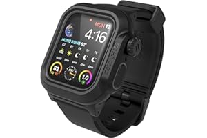 Catalyst Waterproof Apple Watch Case Series 4 40mm with Premium Soft Silicone Apple Watch Band, Shockproof Impact Resistant [Rugged iWatch Protective case], Black