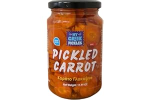 SPICEMASTERS.CO.UK My Greek Pickles Carottes Épicées au Vinaigre, Paquet de 2 x 340 g (Total: 680 g)