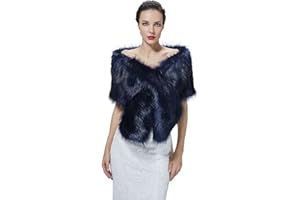 BEAUTELICATE Chal Invierno Mujer Estola de Pelo Fiesta Abrigo para Boda Nupcial