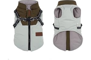 Lairle Dog Coats for Small Meidum Dogs Winter Dog Coat Puppy Jacket Small Dog Harness Dog Coat with Reflective Harness Winter Dog Harness Coat